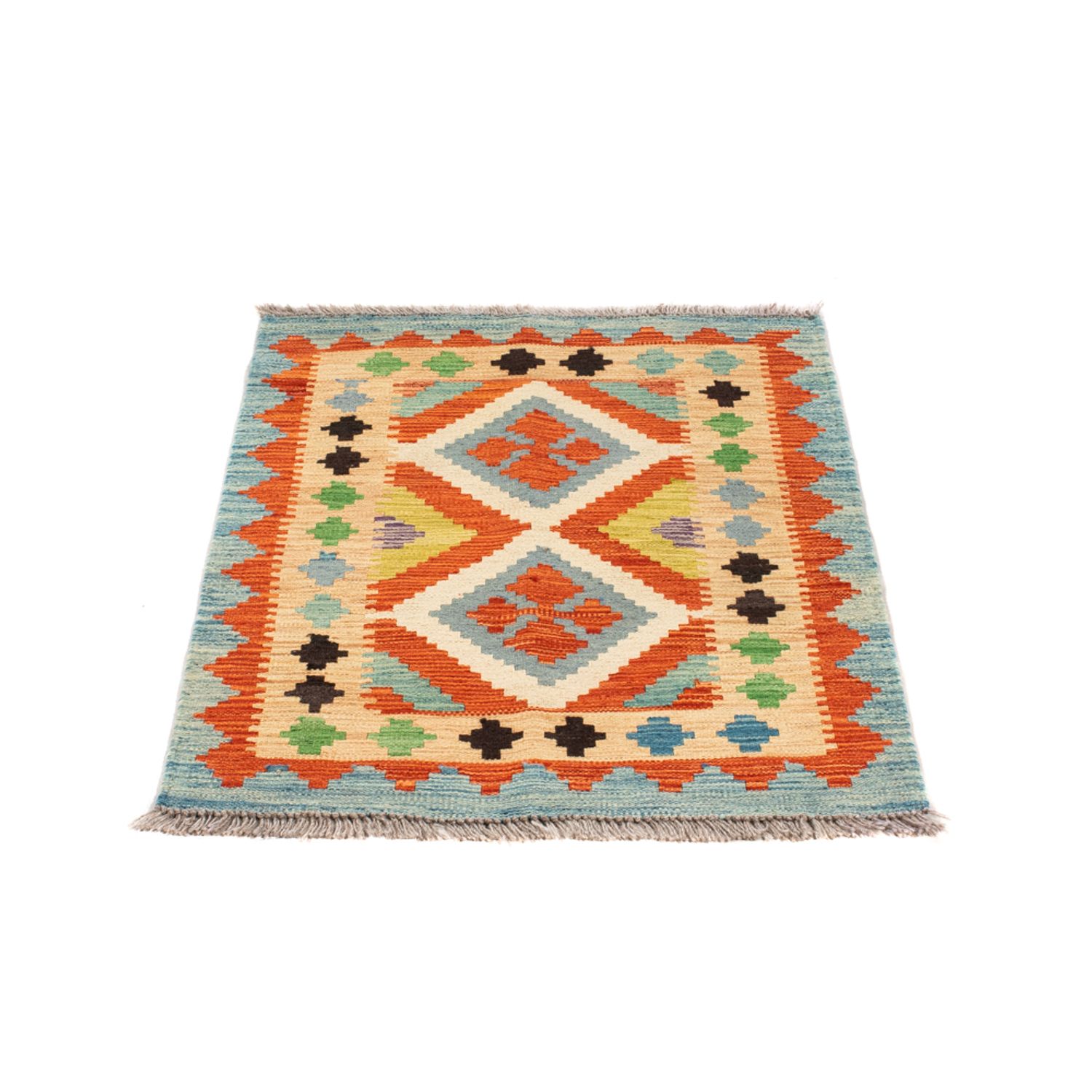 Kelim Rug - Splash - 89 x 63 cm - multicolored