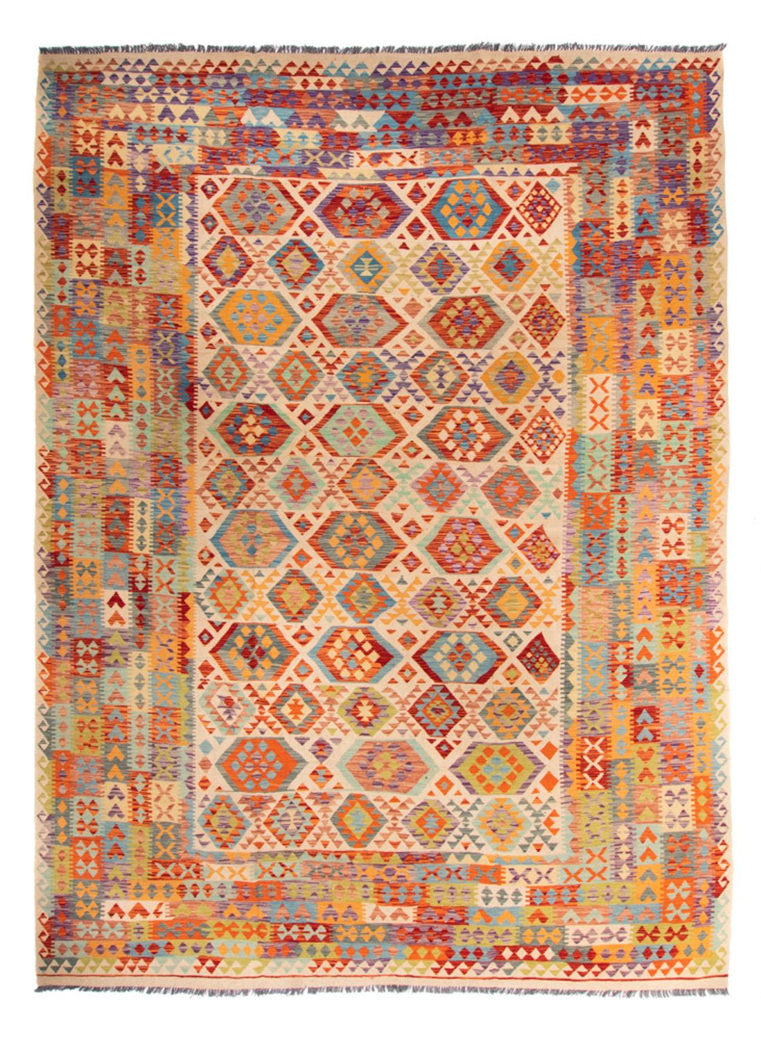 Kelim Rug - Splash - 401 x 303 cm - multicolored