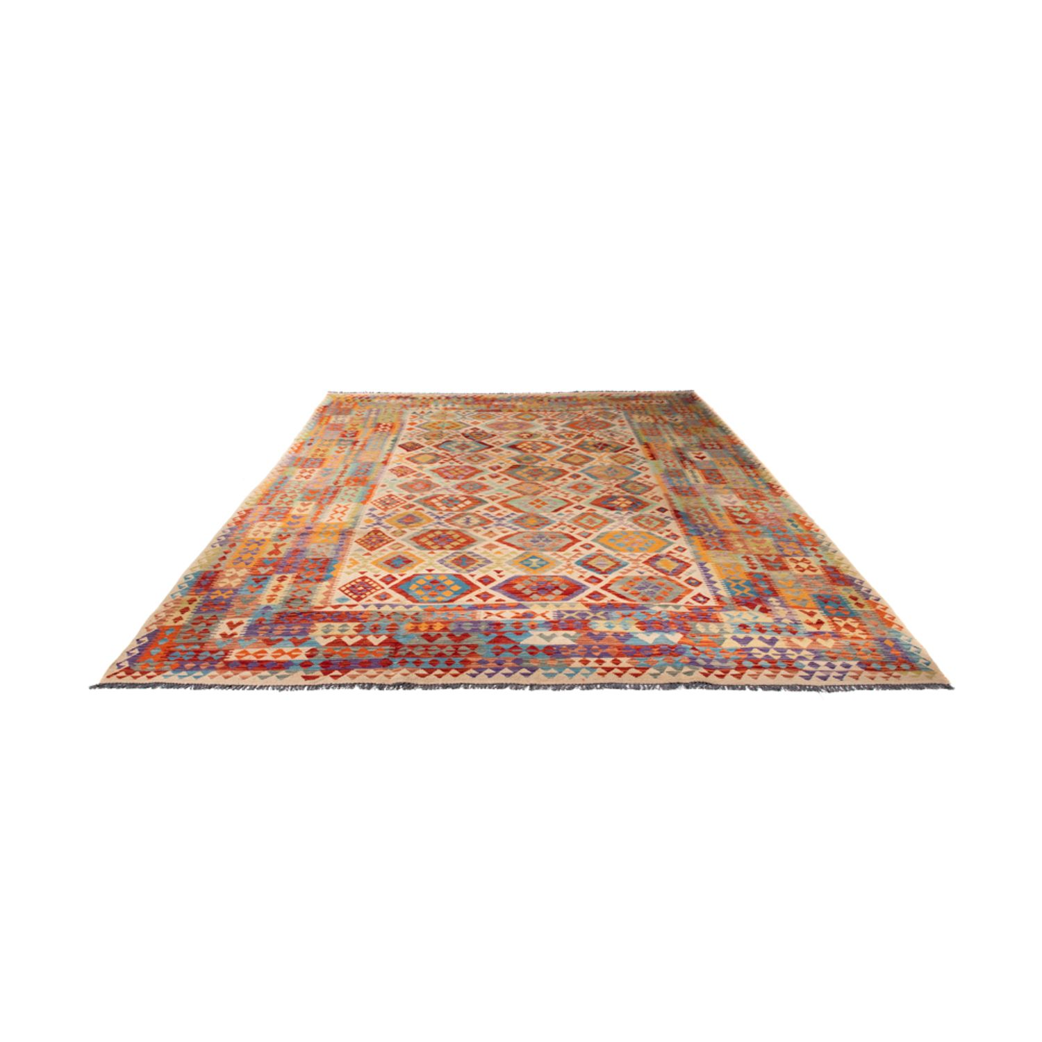 Kelim Rug - Splash - 401 x 303 cm - multicolored