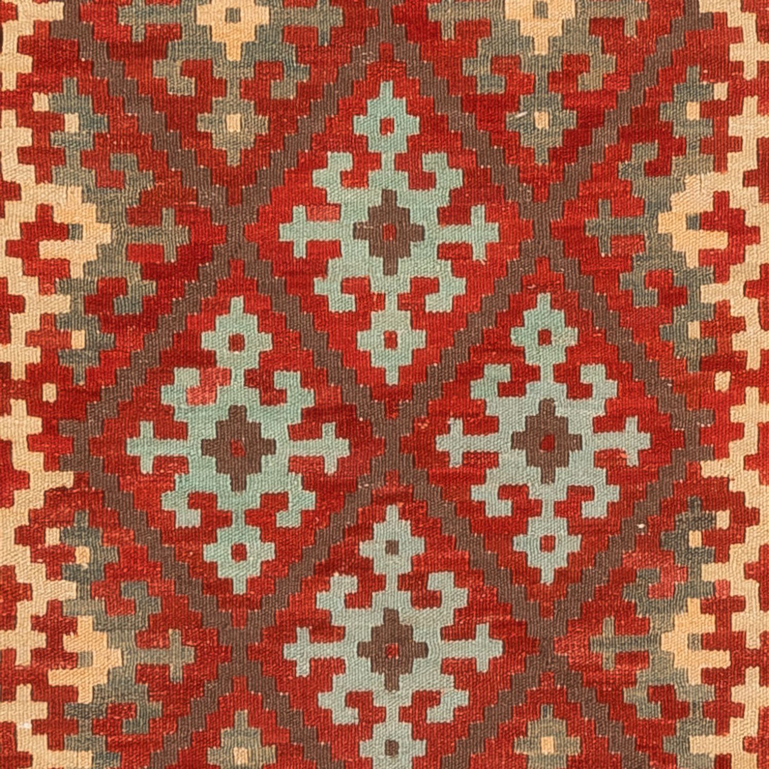 Runner Kelim Rug - Splash - 203 x 110 cm - red