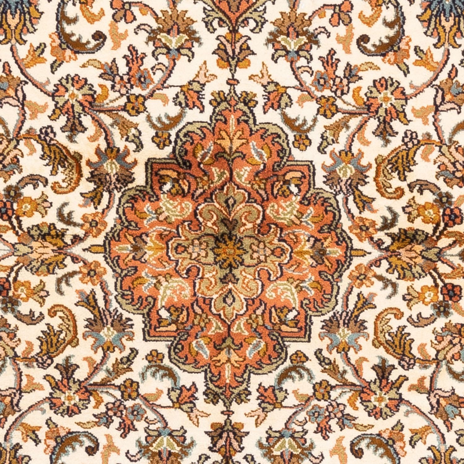 Silk Rug - Kashmir Silk - 149 x 95 cm - beige