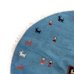 Gabbeh Rug - Indus round  - 195 x 195 cm - blue