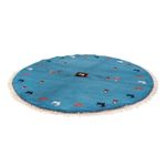 Gabbeh Rug - Indus round  - 195 x 195 cm - blue