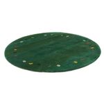 Gabbeh Rug - Indus round  - 194 x 194 cm - green