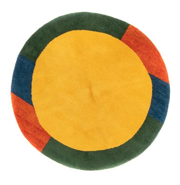 Gabbeh Rug - Indus round  - 198 x 198 cm - gold