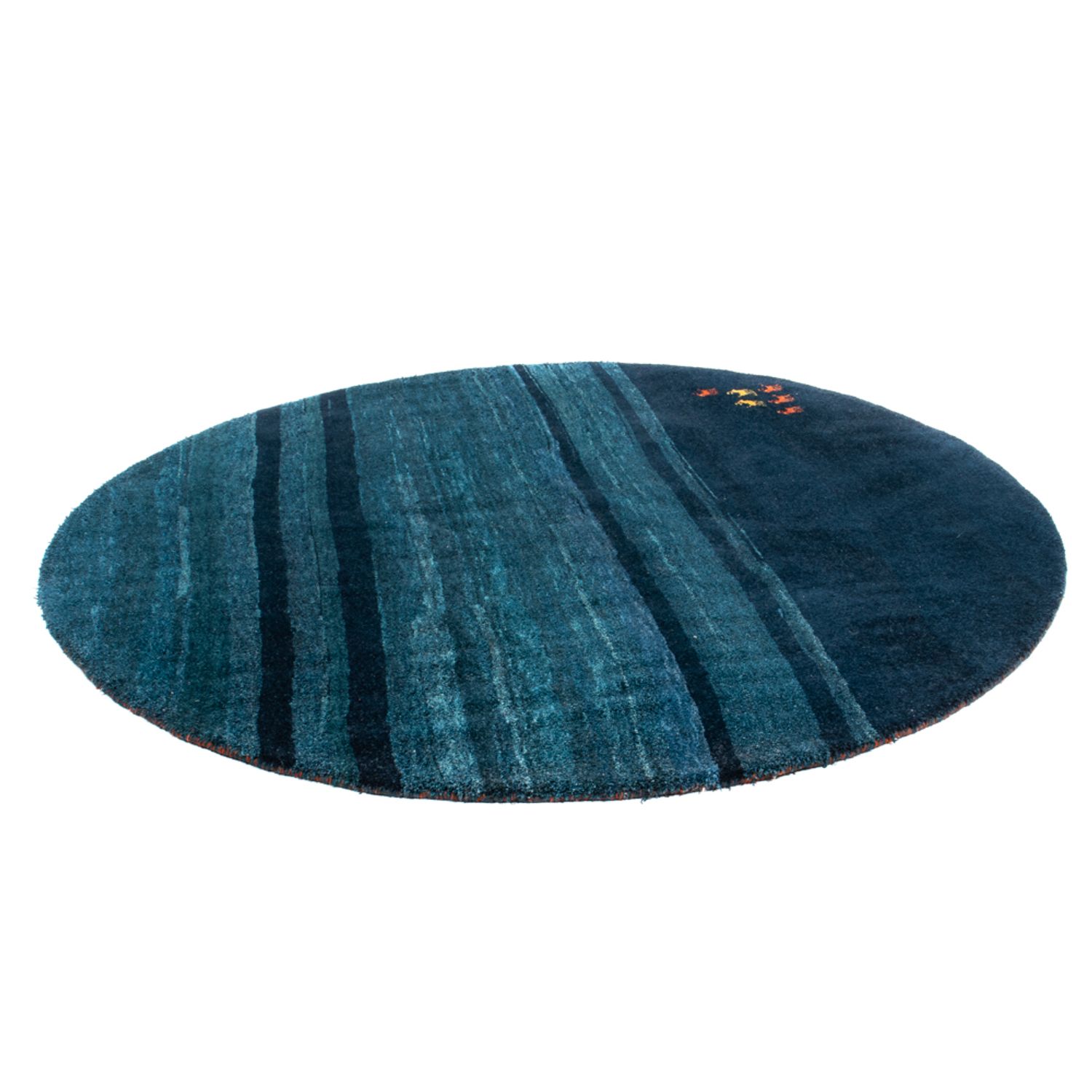 Gabbeh Rug - Indus round  - 200 x 200 cm - blue