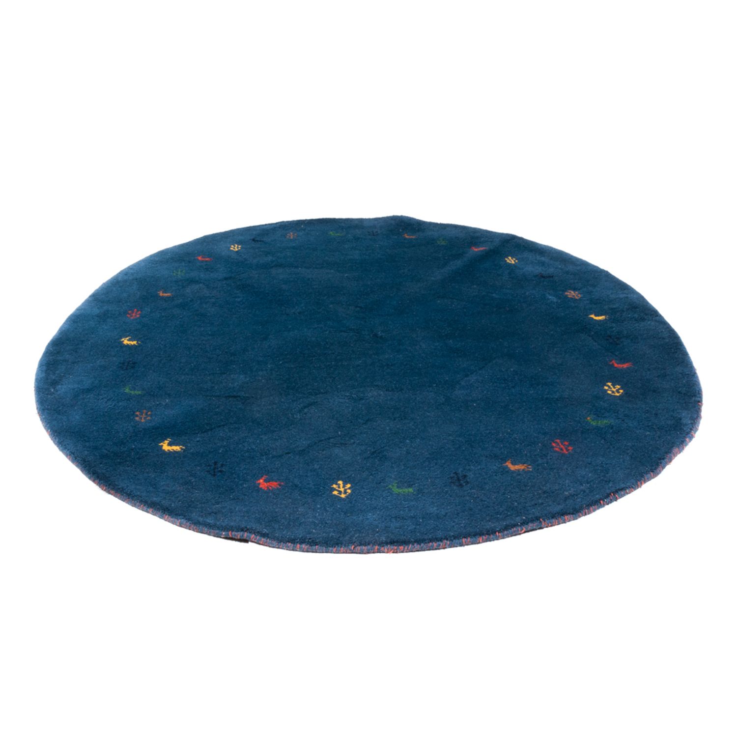 Gabbeh Rug - Indus round  - 194 x 194 cm - blue