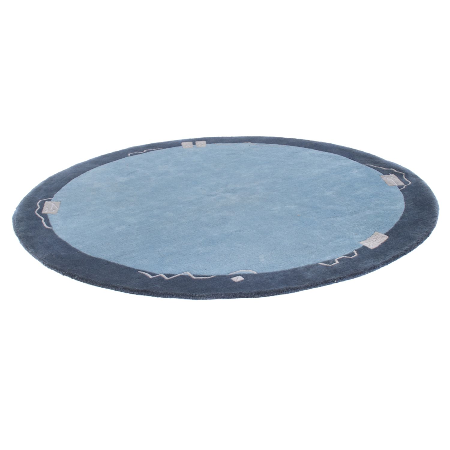 Nepal Rug round  - 210 x 210 cm - blue