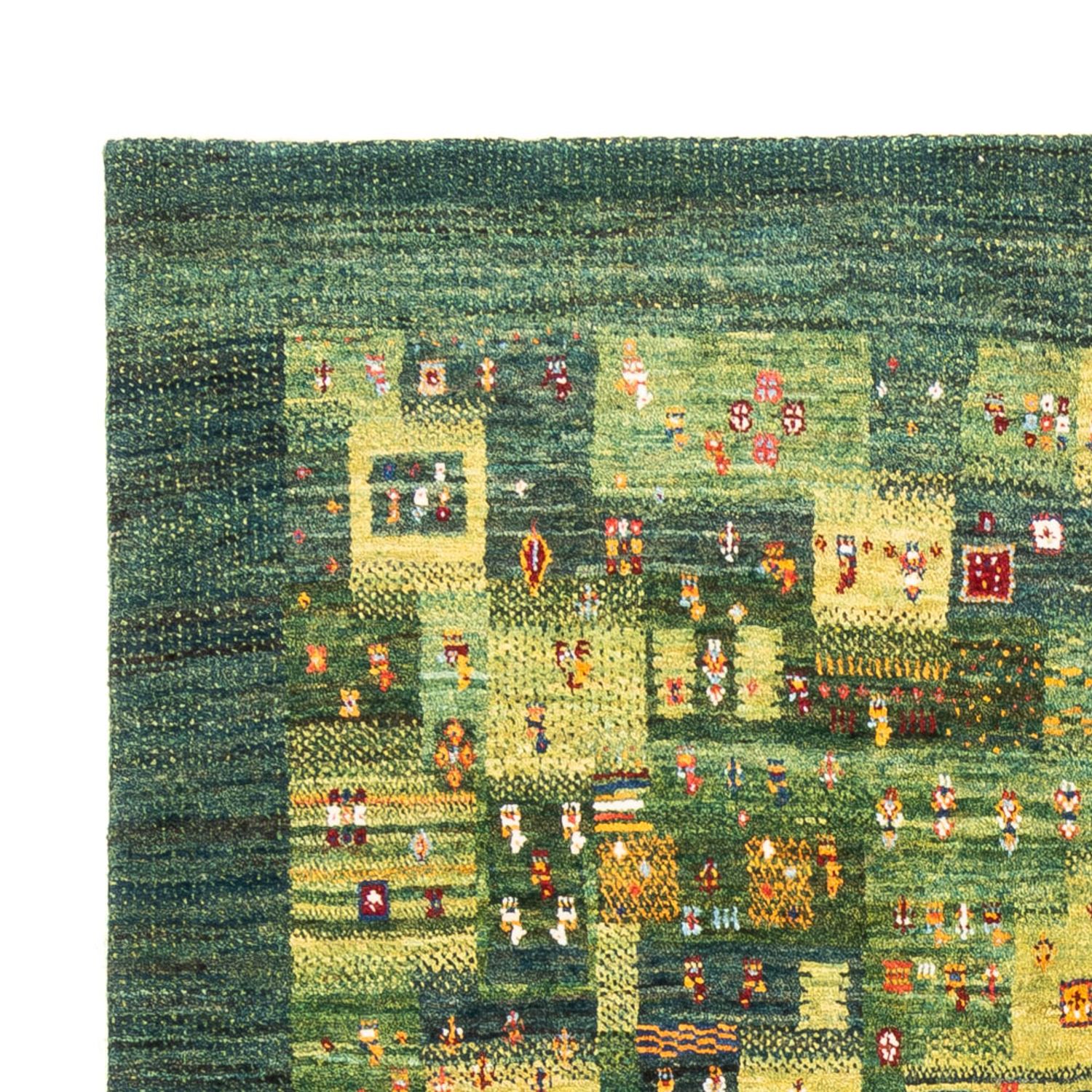 Gabbeh Rug - Loribaft Perser - Royal - 251 x 167 cm - green