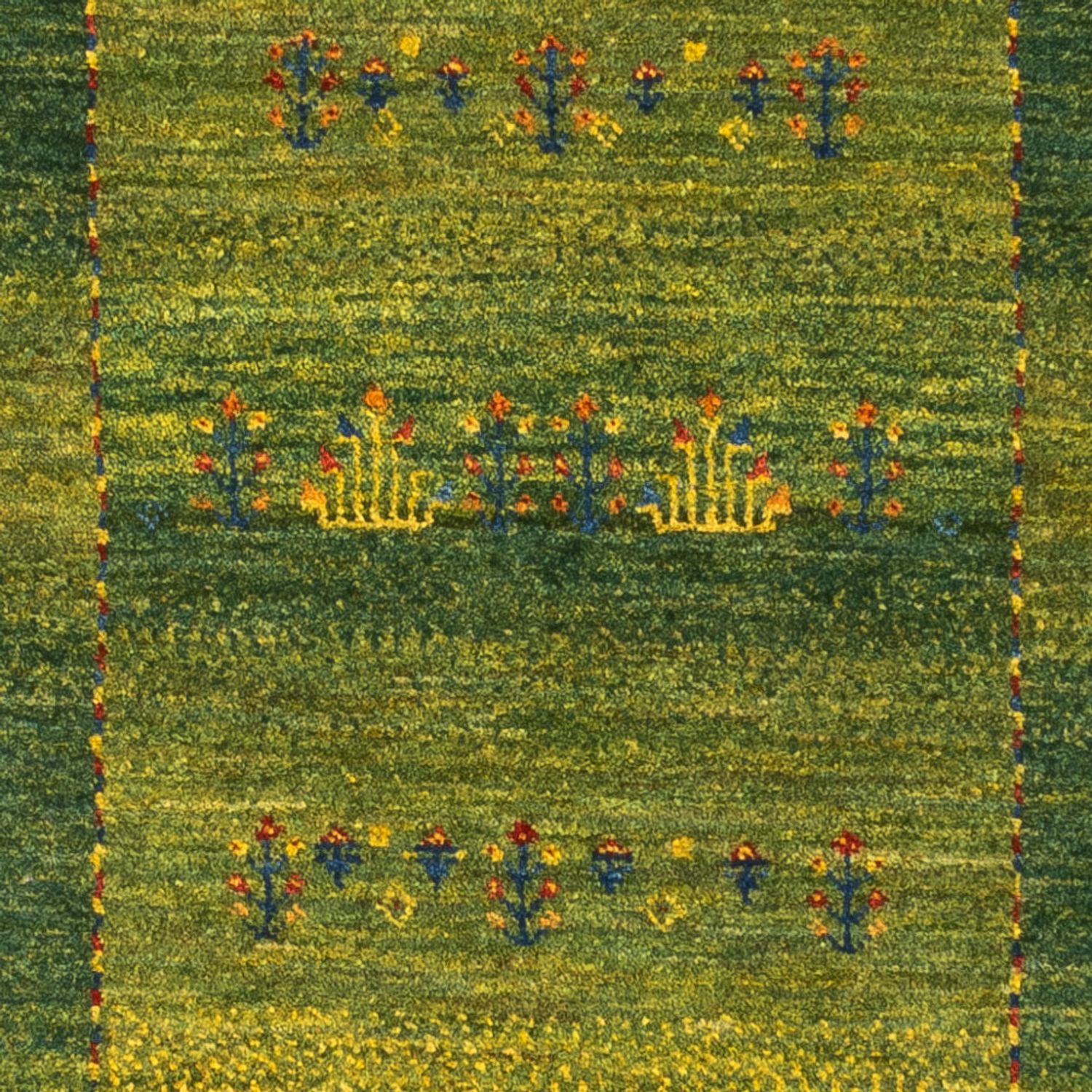 Gabbeh Rug - Loribaft Perser - 128 x 76 cm - green