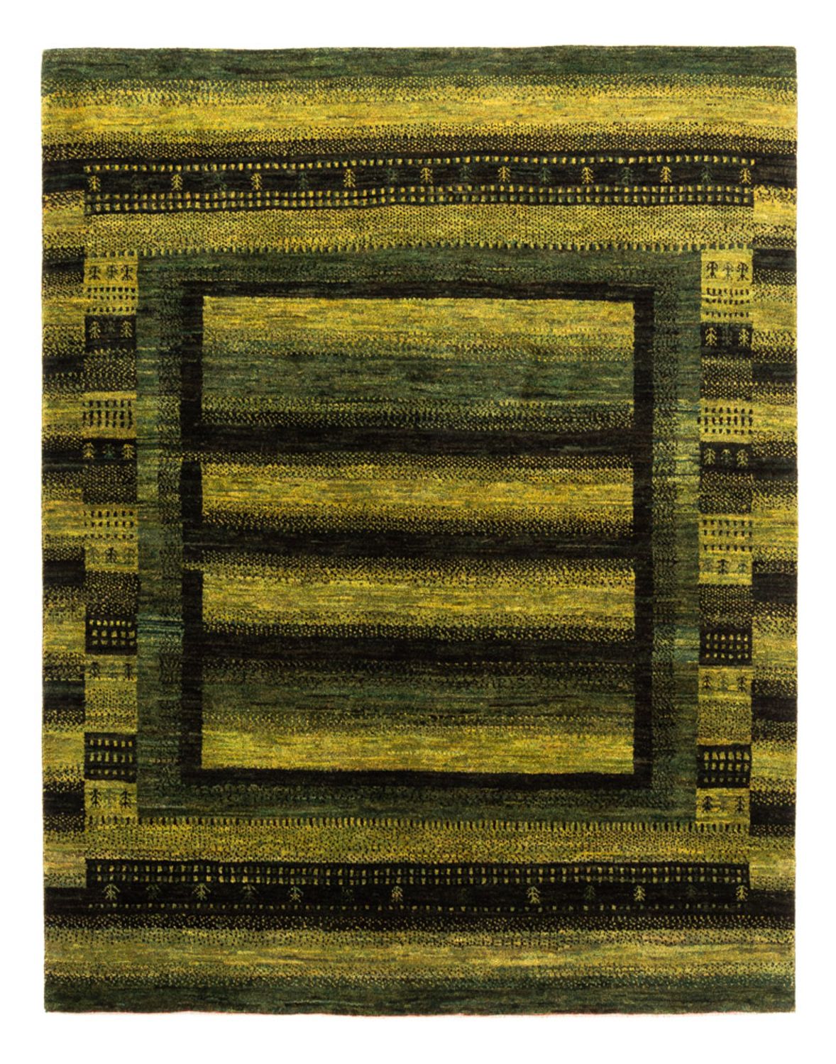 Gabbeh Rug - Loribaft Perser - Royal - 199 x 154 cm - green