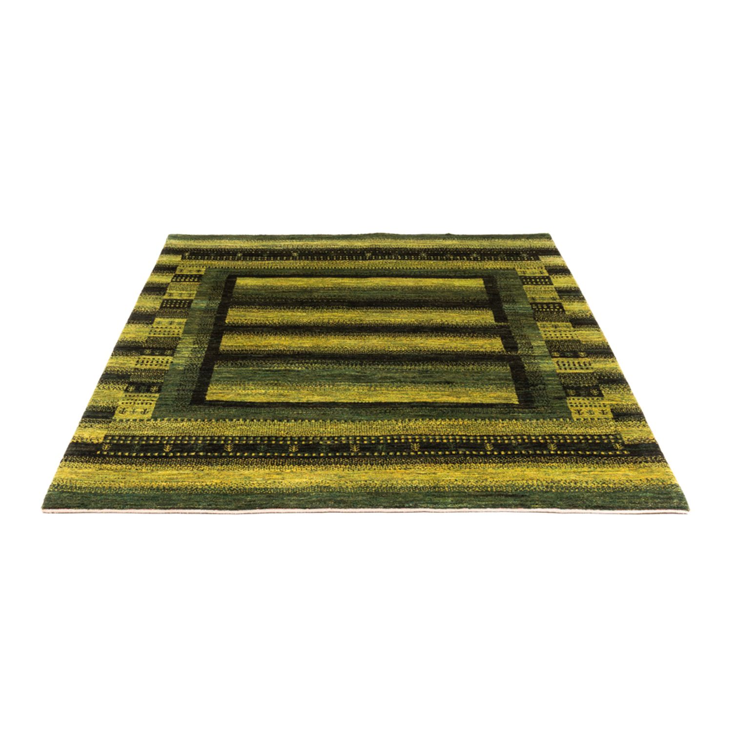 Gabbeh Rug - Loribaft Perser - Royal - 199 x 154 cm - green