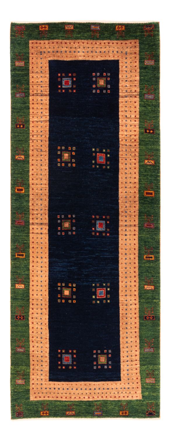 Runner Gabbeh Rug - Perser - 202 x 82 cm - dark blue