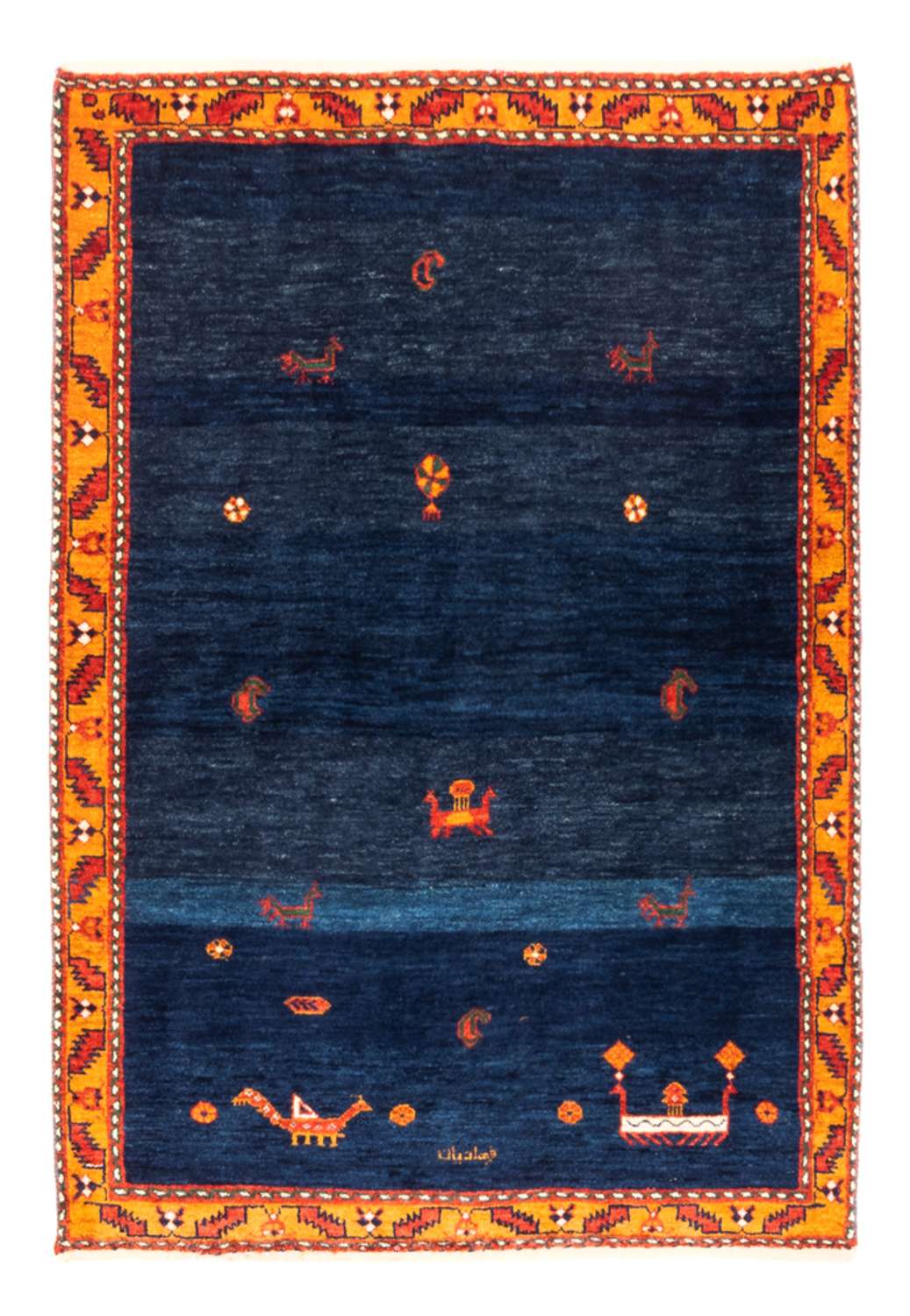 Gabbeh Rug - Perser - 140 x 103 cm - dark blue