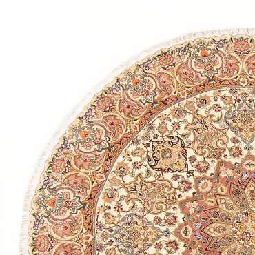 Perser Rug - Tabriz - Royal round  - 200 x 200 cm - cream