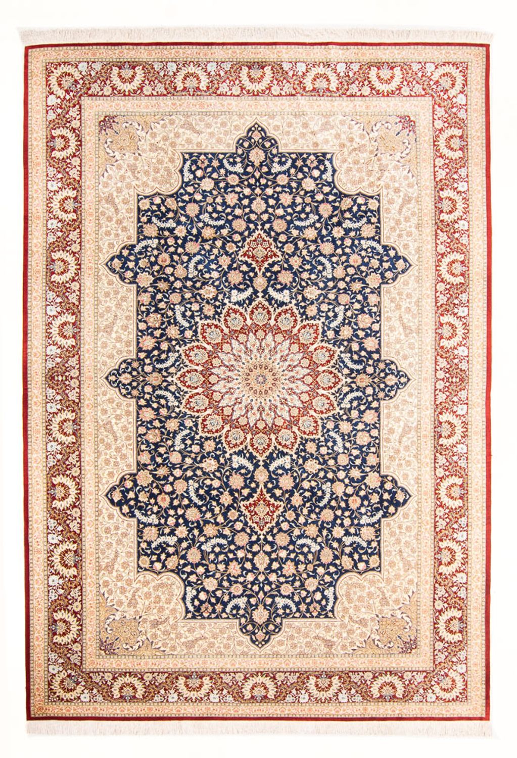 Silk Rug - Ghom Silk - Premium - 287 x 196 cm - blue