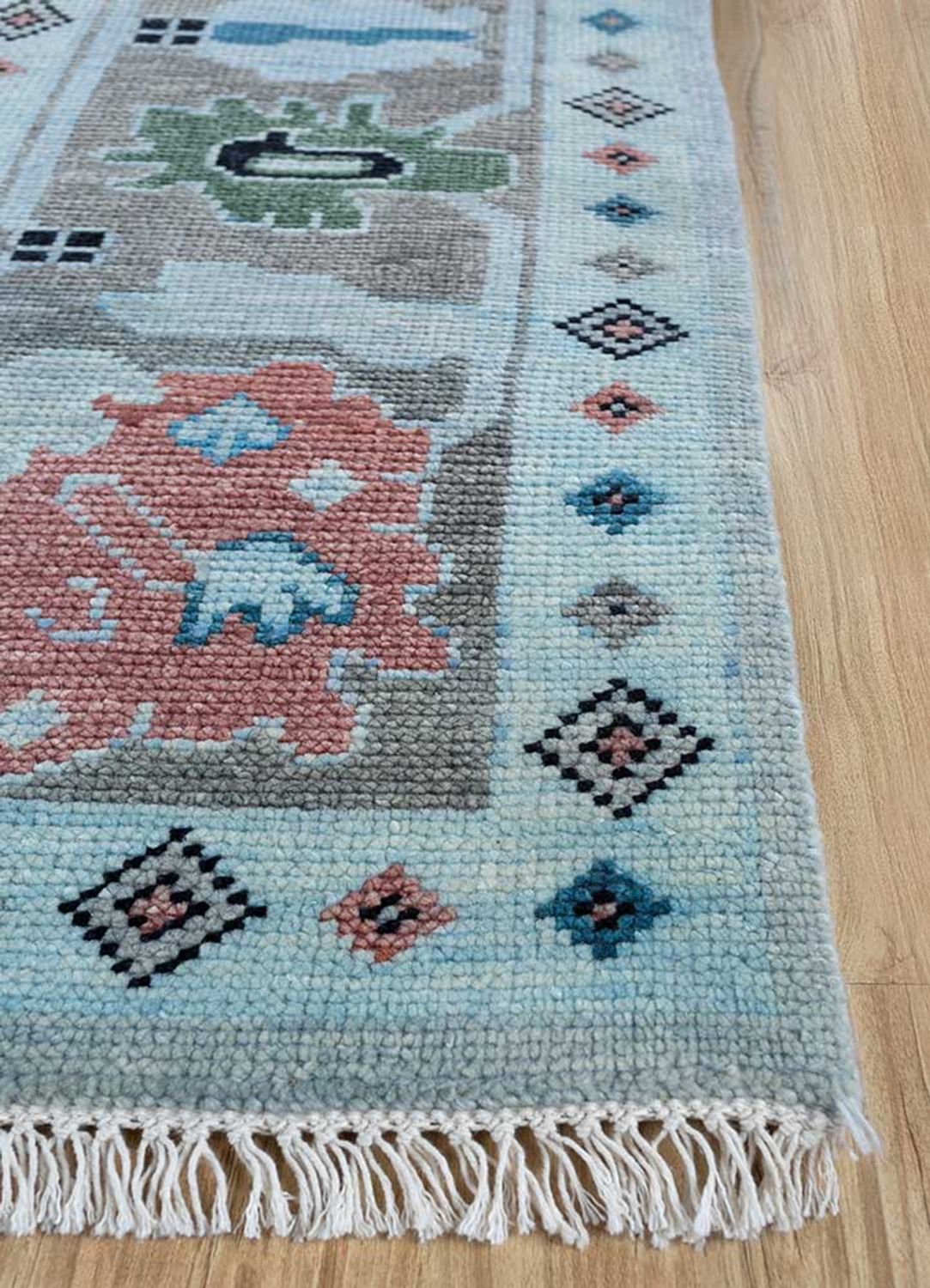 Wool Rug - 300 x 240 cm - sky blue