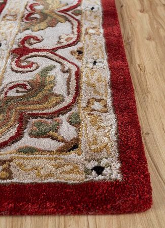 Wool Rug - 270 x 180 cm - red