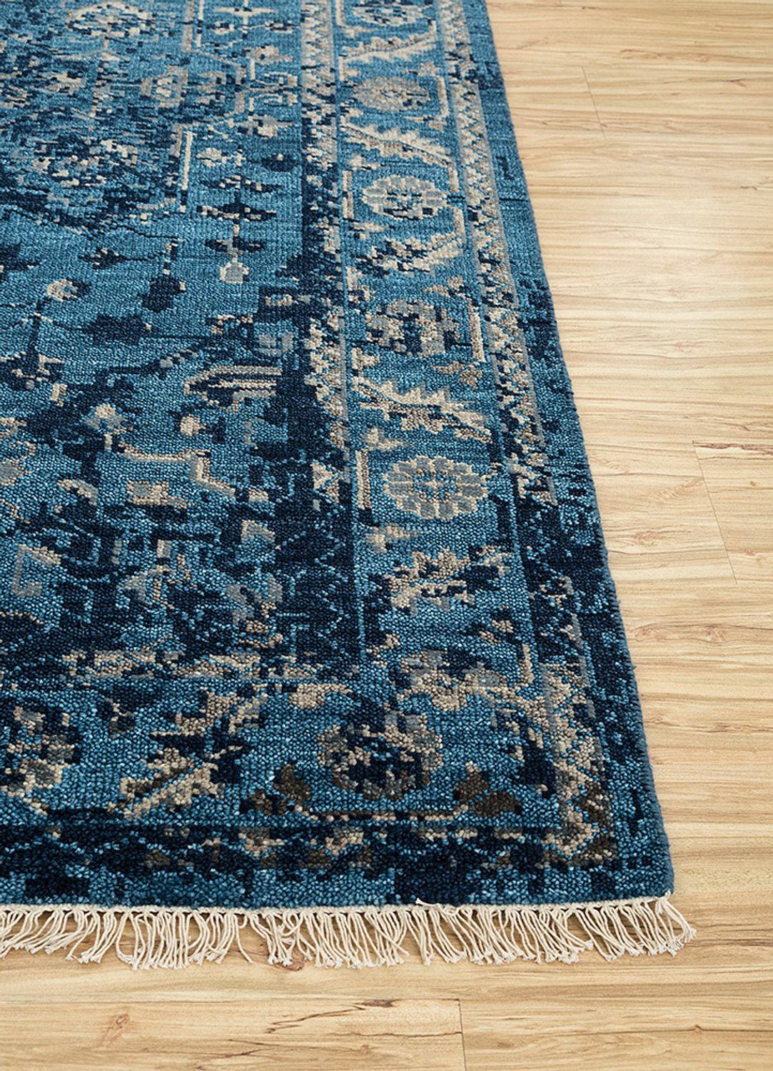 Wool Rug - 420 x 300 cm - dark blue