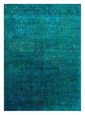 Wool Rug - 300 x 240 cm - petrol blue