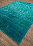 Wool Rug - 300 x 240 cm - petrol blue