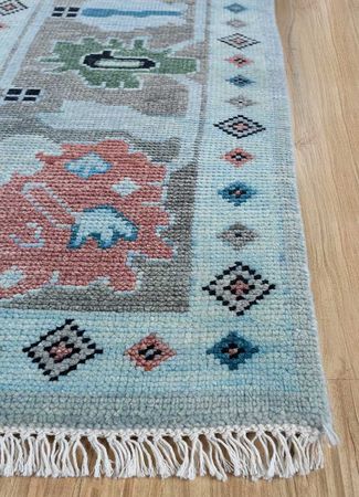 Wool Rug - 360 x 270 cm - light blue