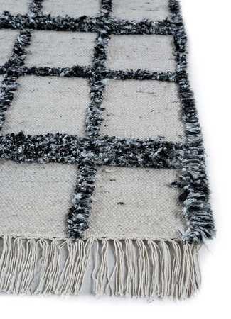 Wool Rug - 240 x 150 cm - black and white