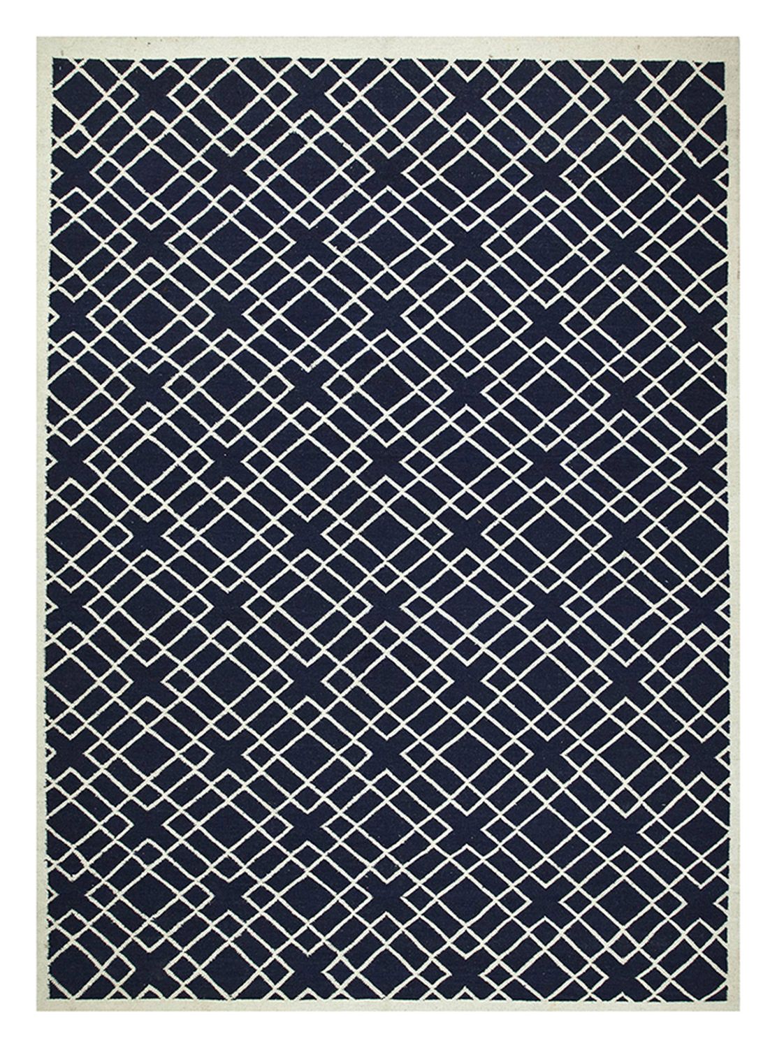 Wool Rug - 300 x 240 cm - black and white