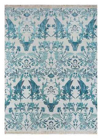 Wool Rug - 300 x 240 cm - light blue