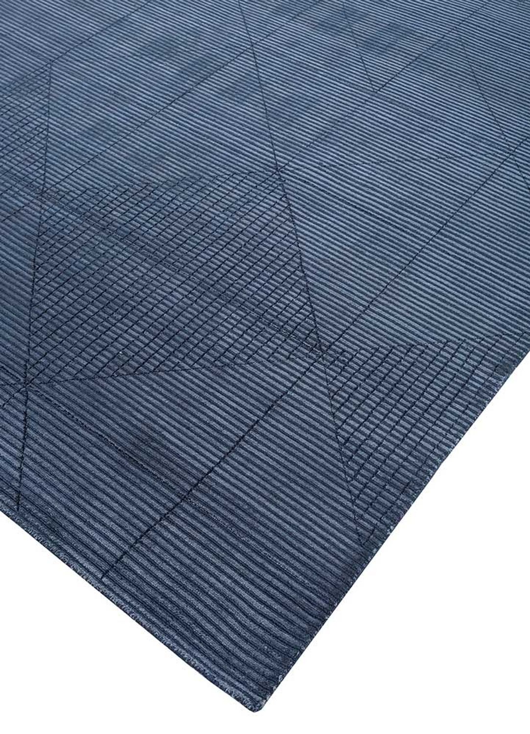 Wool Rug - 300 x 240 cm - dark blue