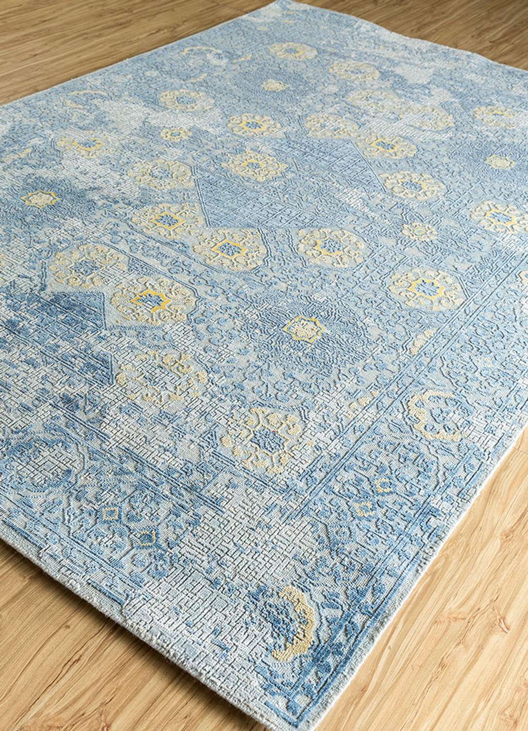 Wool Rug - 300 x 240 cm - light blue