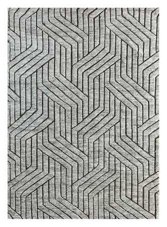 Wool Rug - 300 x 200 cm - black and white