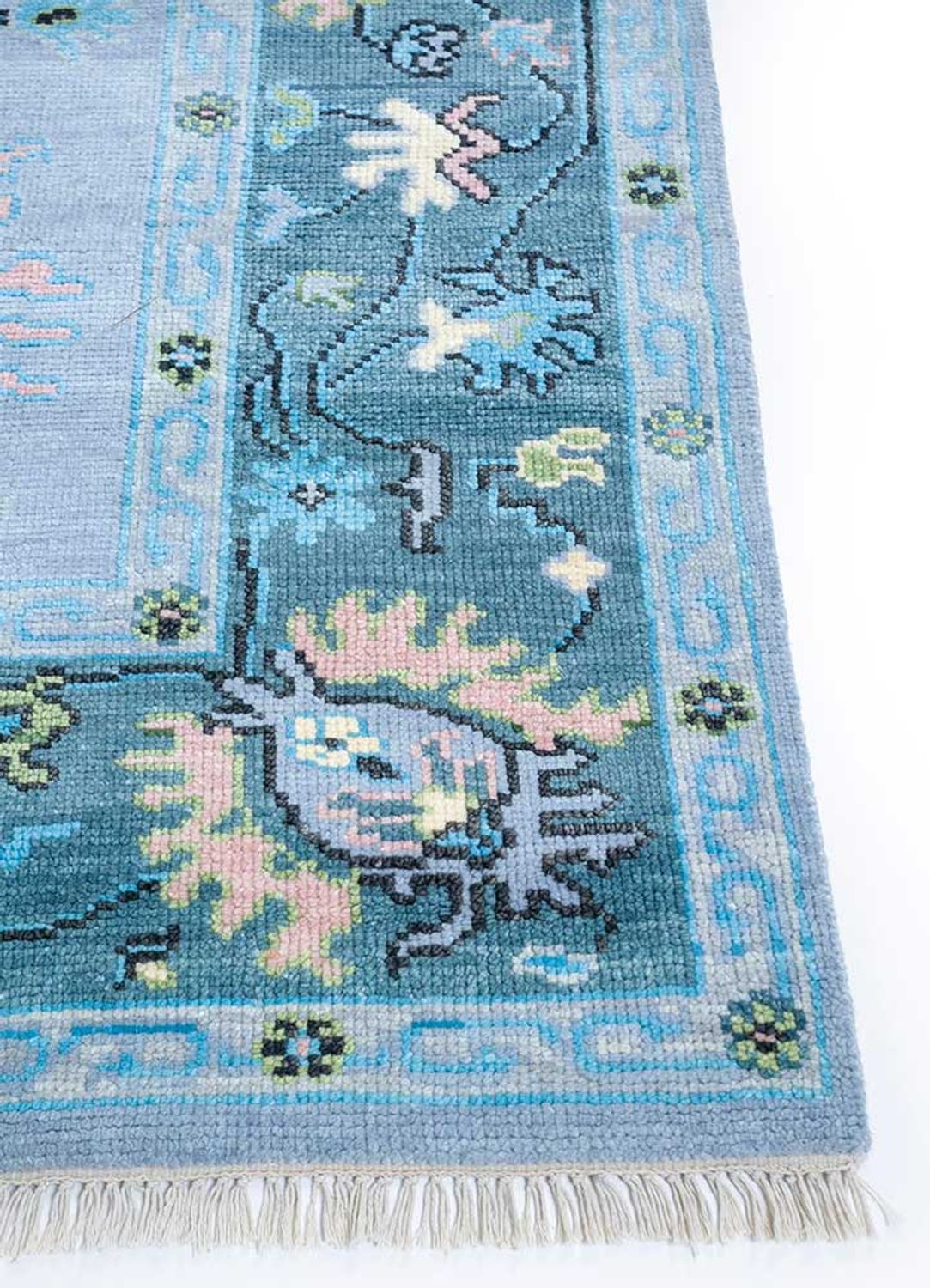 Wool Rug - 300 x 240 cm - light blue