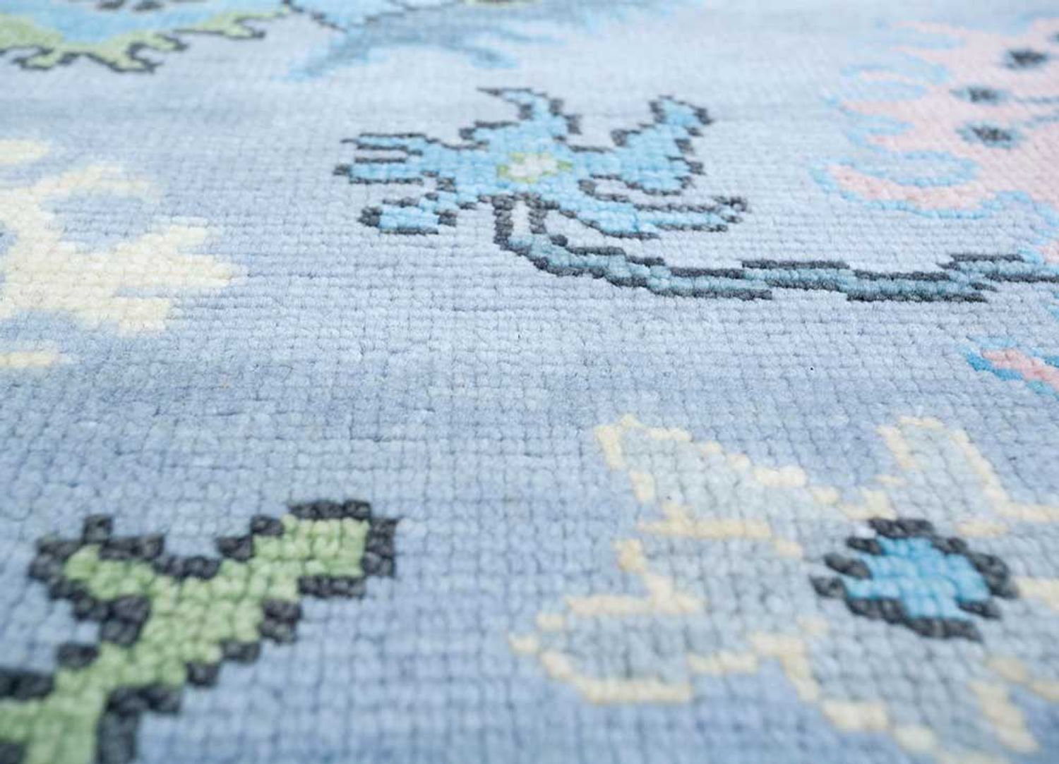 Wool Rug - 300 x 240 cm - light blue