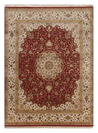 Wool Rug - 300 x 240 cm - wine red