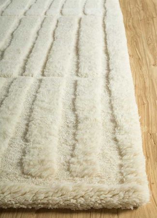 Wool Rug - 180 x 120 cm - light grey