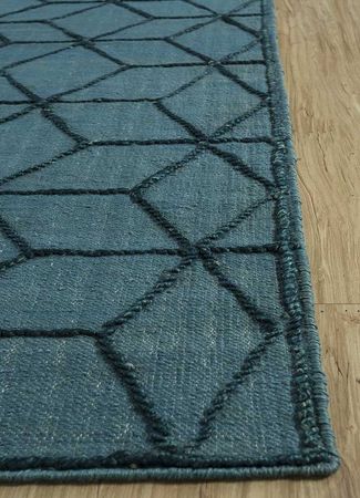 Wool Rug - 240 x 150 cm - sea blue