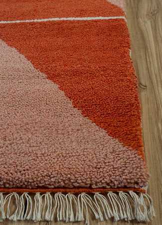 Wool Rug - 240 x 150 cm - light red