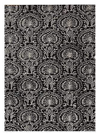 Wool Rug - 240 x 150 cm - black and white