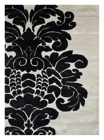 Wool Rug - 240 x 150 cm - black and white