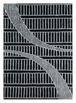 Wool Rug - 240 x 150 cm - black and white