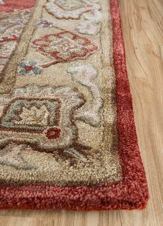 Wool Rug - 270 x 180 cm - light red