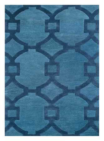 Wool Rug - 240 x 150 cm - blue