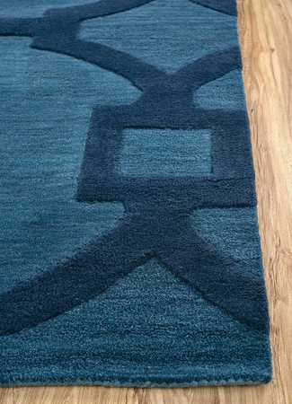 Wool Rug - 240 x 150 cm - blue