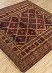 Oriental Rug square  - 120 x 120 cm - dark chocolate