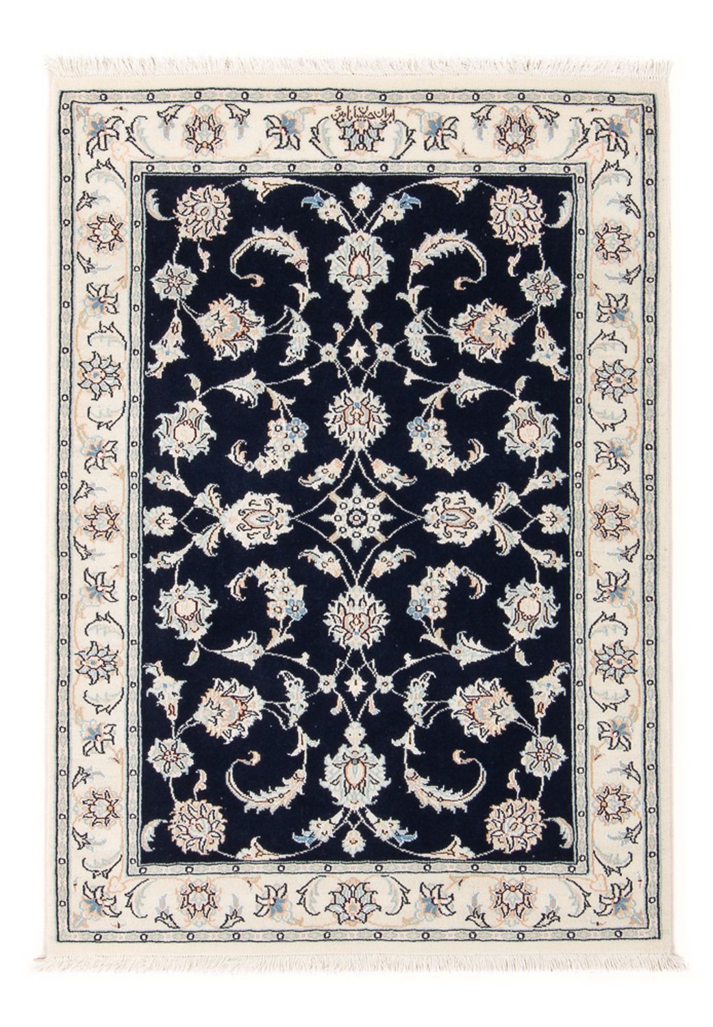 Perser Rug - Nain - Premium - 124 x 82 cm - dark blue