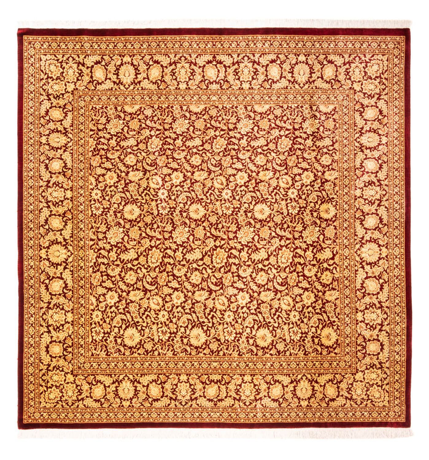 Silk Rug - Ghom Silk - Premium square  - 200 x 200 cm - gold