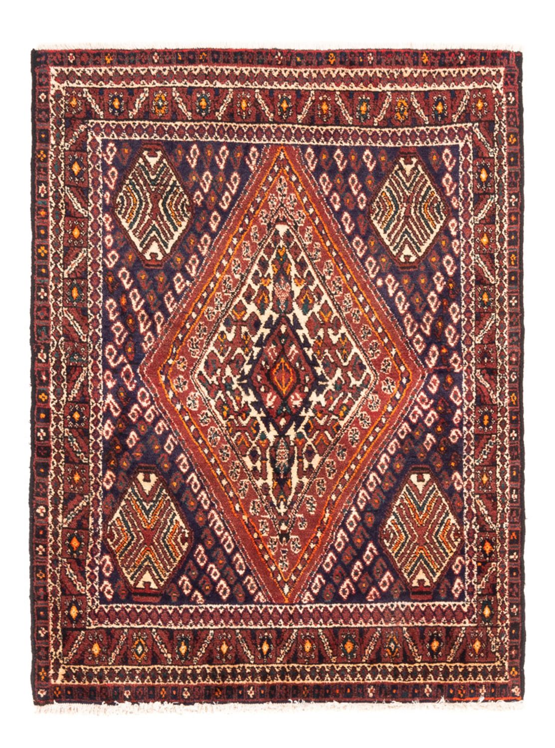 Perser Rug - Nomadic - 127 x 98 cm - bordeaux red