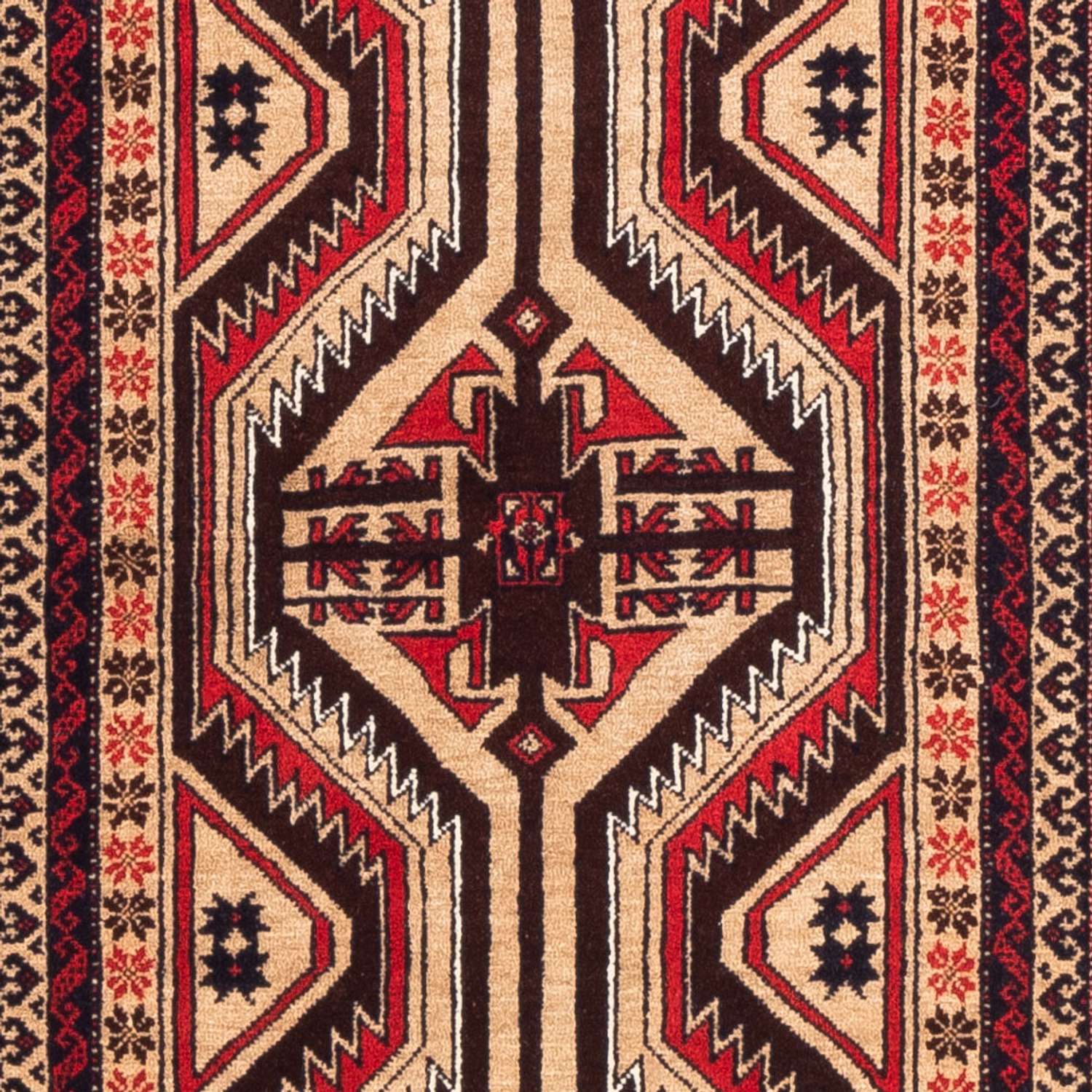 Runner Belutsch Rug - 181 x 94 cm - dark beige