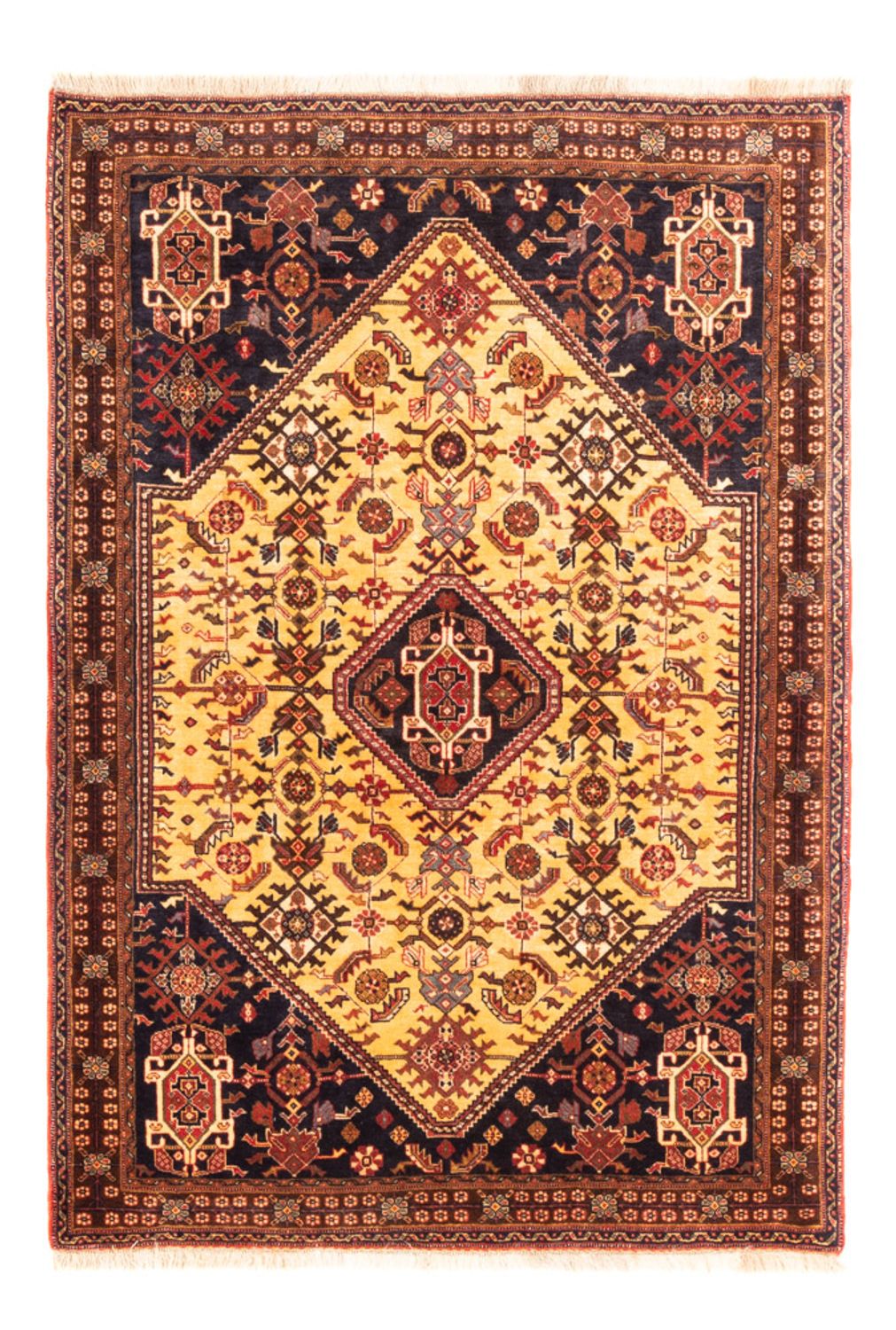 Perser Rug - Nomadic - 150 x 110 cm - yellow